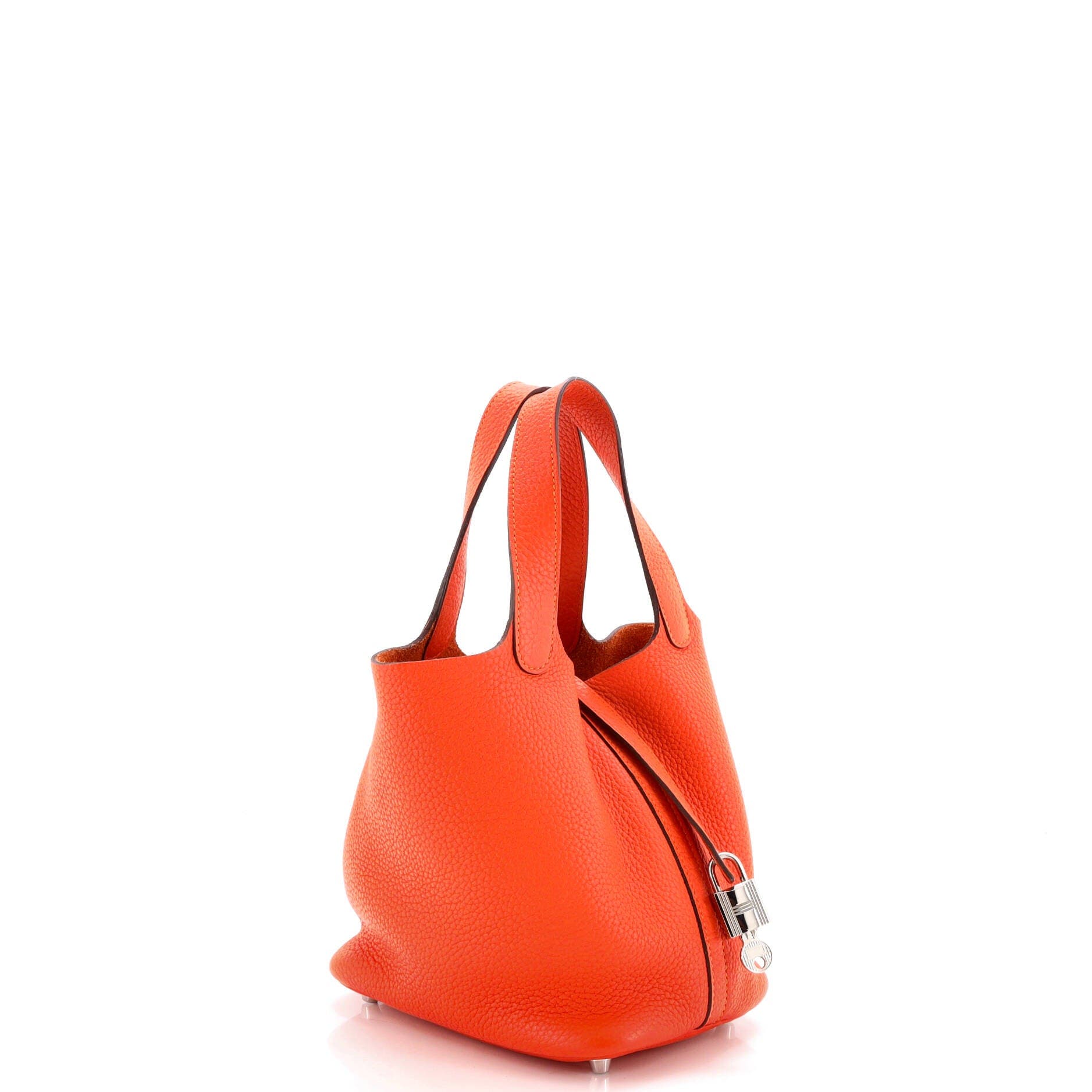 Pre-Owned Hermes Picotin Lock Bag Clemence PM, Alternate, color, Feu