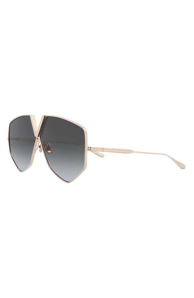 Valentino 64mm Aviator Sunglasses, Alternate, color,