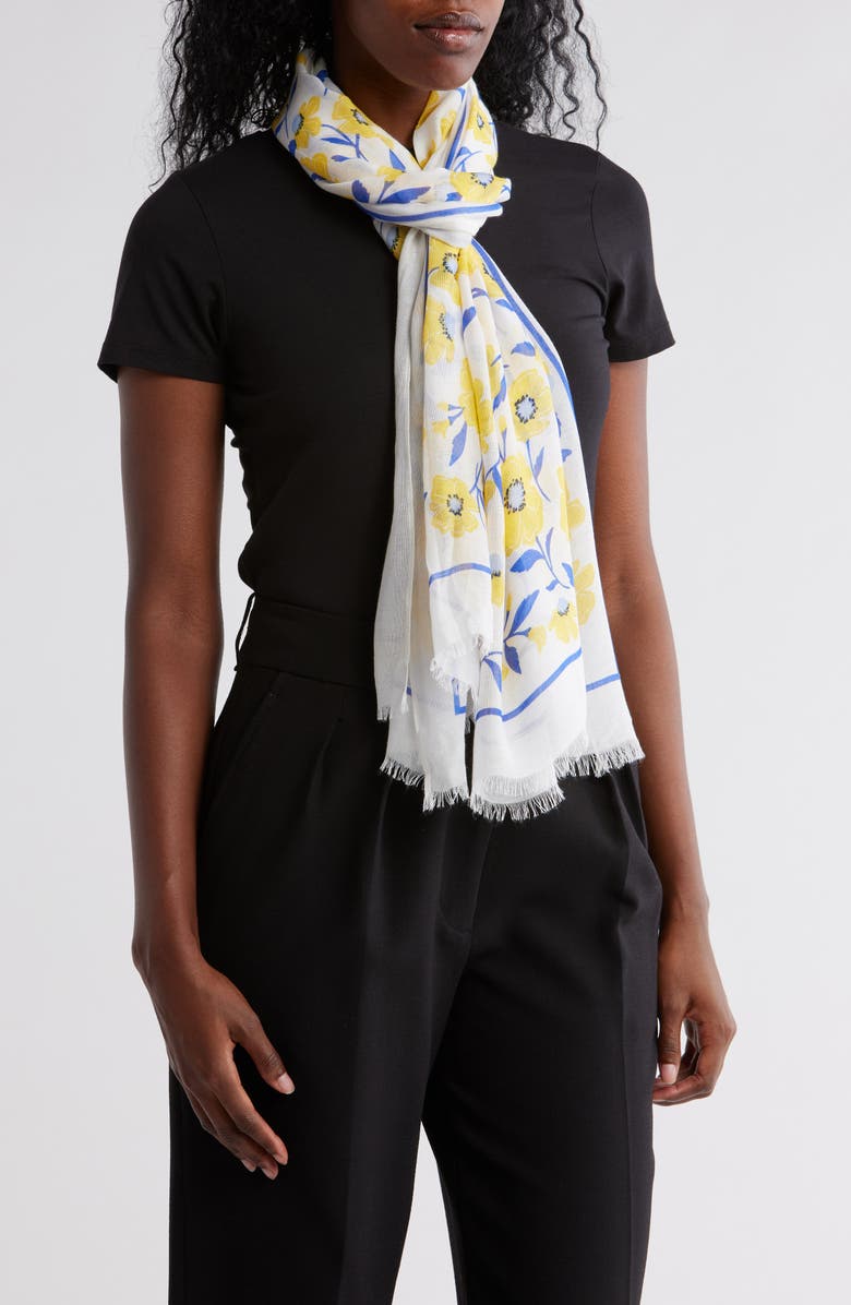sunshine floral oblong scarf