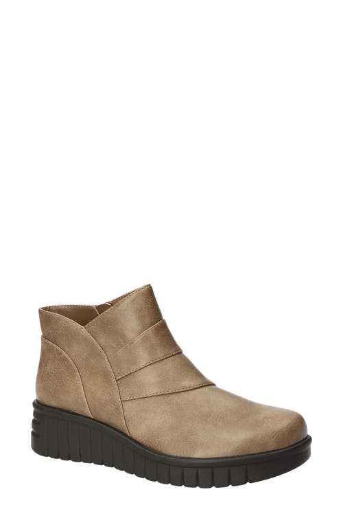 Easy Street Rayleen Wedge Bootie In Brown