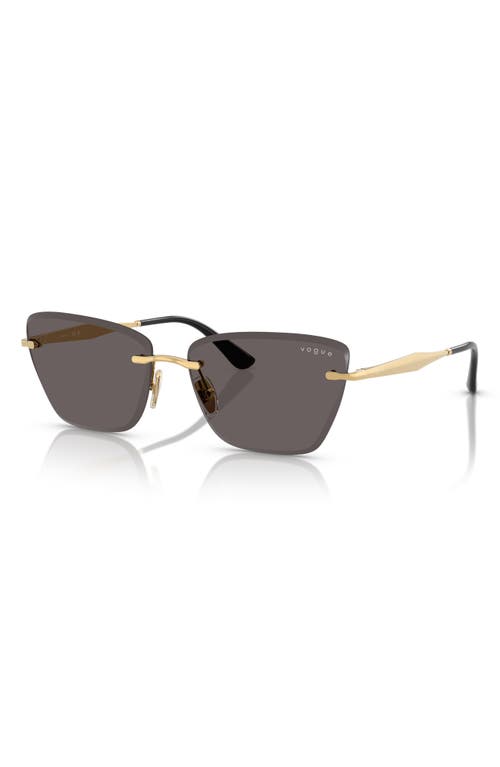 Vogue 59mm Rimless Cat Eye Sunglasses