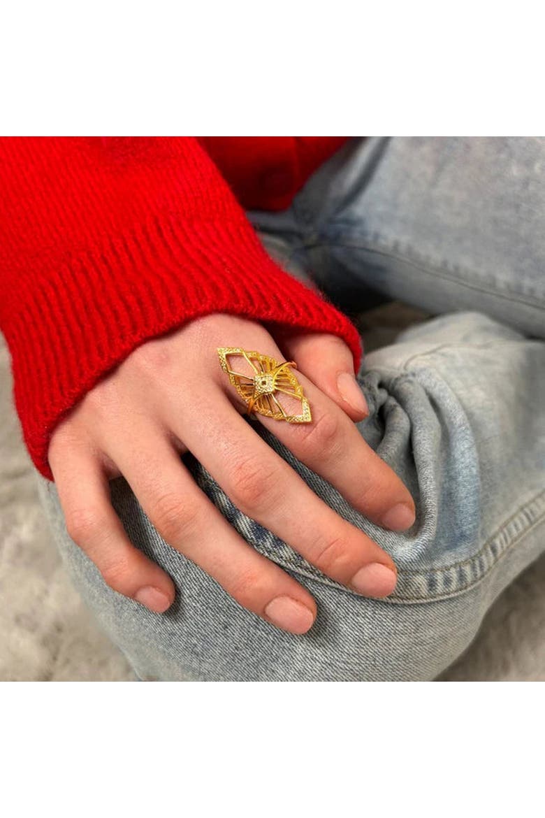 Mirror Chrysler Ring in Gold Vermeil, Alternate, color, Gold Vermeil