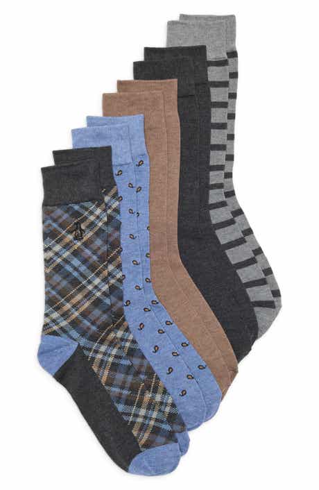 Assorted Check & Stripe 5-Pack Dress Socks
