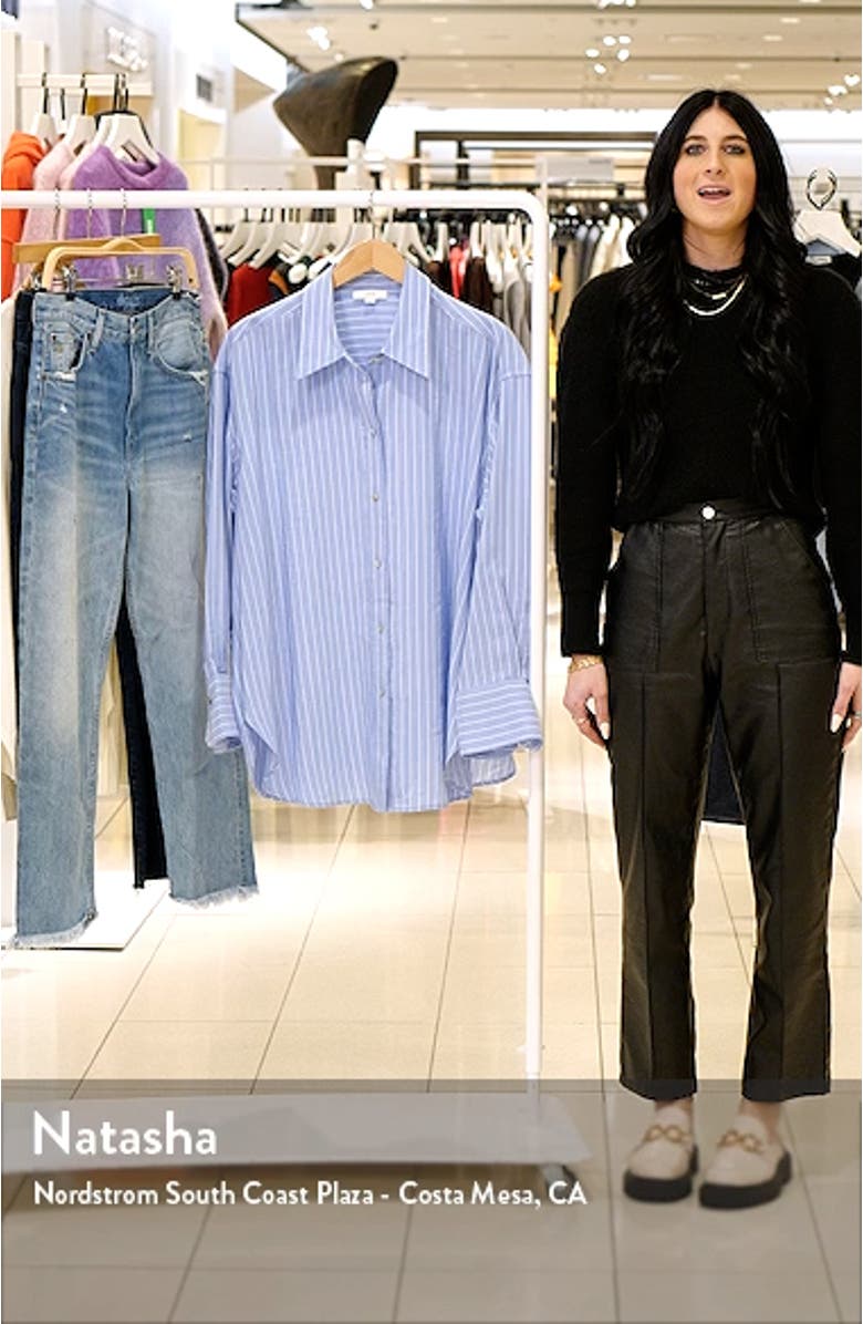 Oversize Stripe Button-Up Shirt, sales video thumbnail