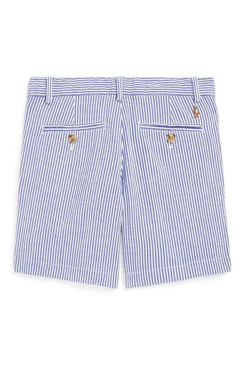 Kids' Stretch Cotton Seersucker Shorts, Alternate, color, BLUE SEERSUCKER