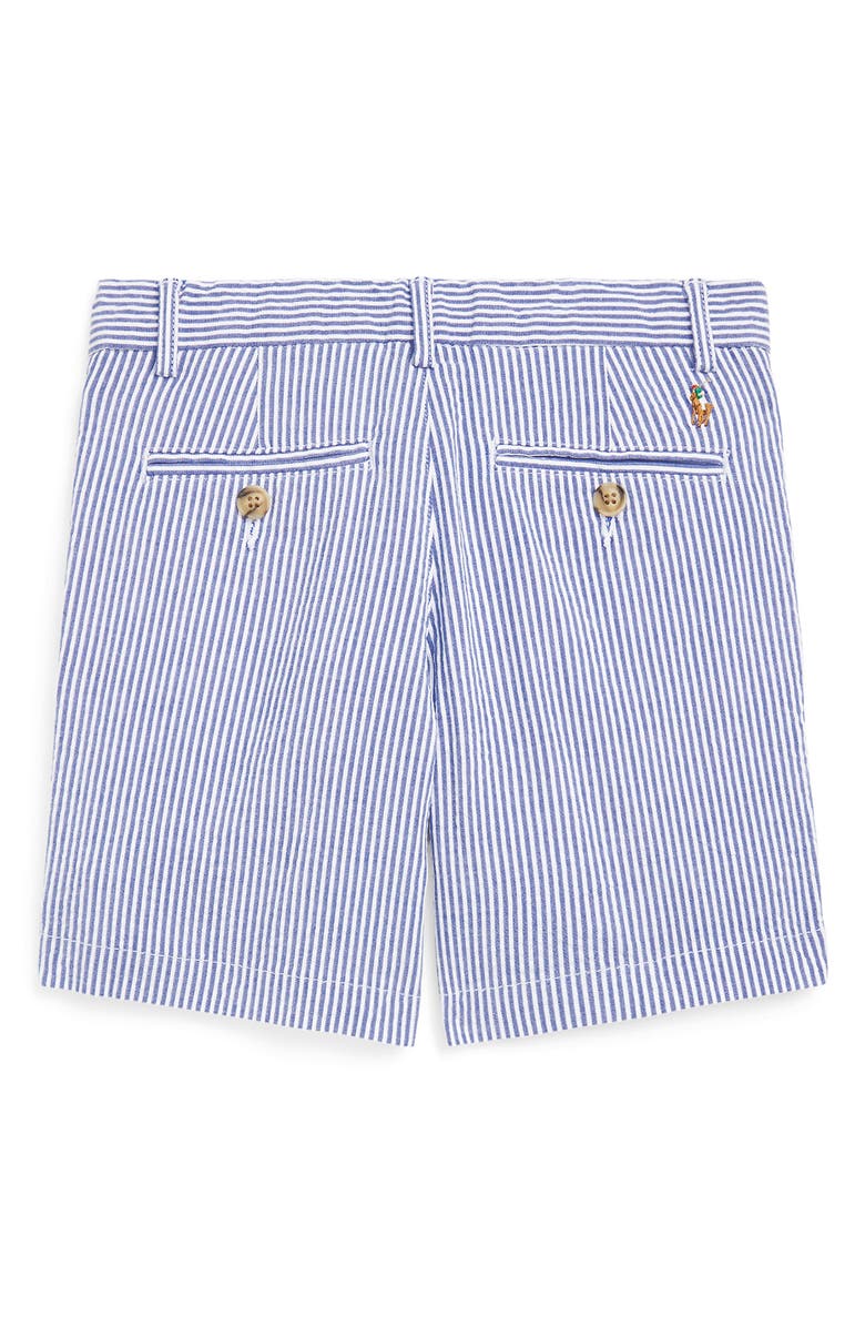 Polo Ralph Lauren Kids' Stretch Cotton Seersucker Shorts, Alternate, color, Blue Seersucker