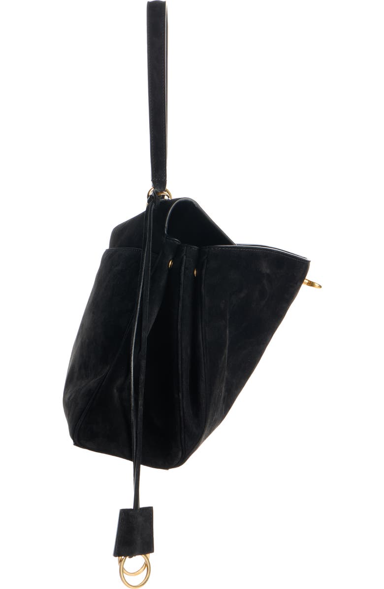 Balenciaga Medium Rodeo Suede Top Handle Bag, Alternate, color, 1000 Black