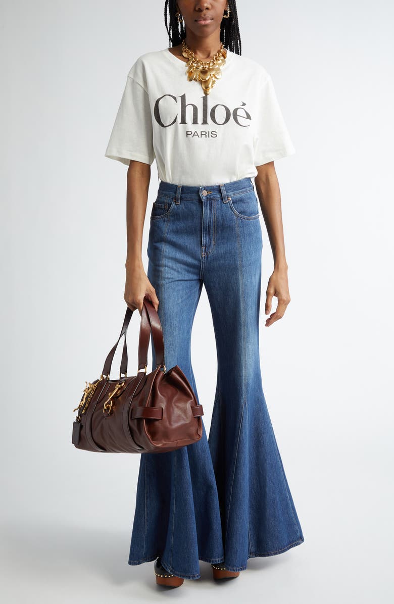 Chloé Oversize Logo Graphic T-Shirt, Alternate, color, 