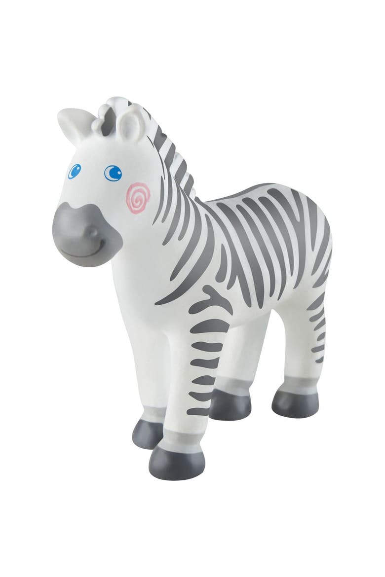 Little Friends Zebra - 4" Chunky Plastic Zoo Animal Toy Figure, Main, color, Multi