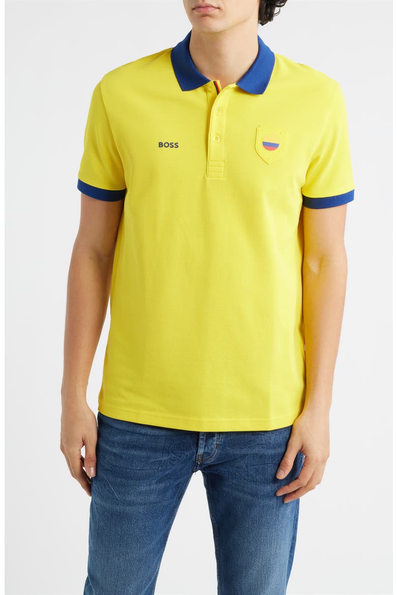 Lux Paddy Cotton Polo, Main, color, COLOMBIA