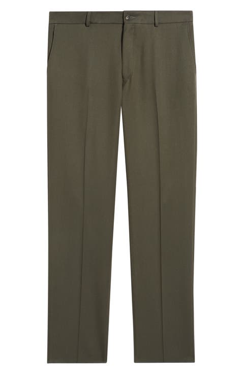 Nano Reflex Solid Flat Front Dress Pants