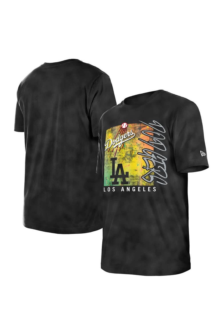 Women's New Era  Black Los Angeles Dodgers Sport Classics Enzyme Wash  Oversized T-Shirt, Main, color, Black