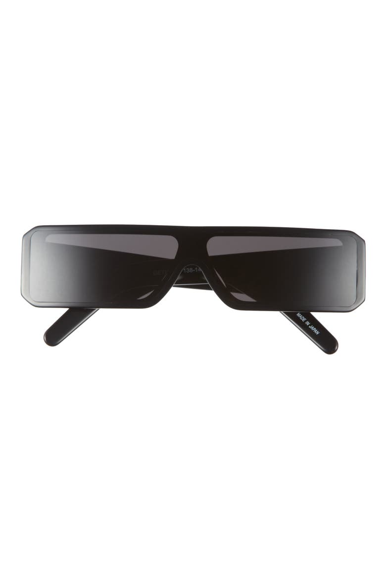Gethshades Rectangular Shield Sunglasses, Main, color, BLK TEMPLE/BLK LENS