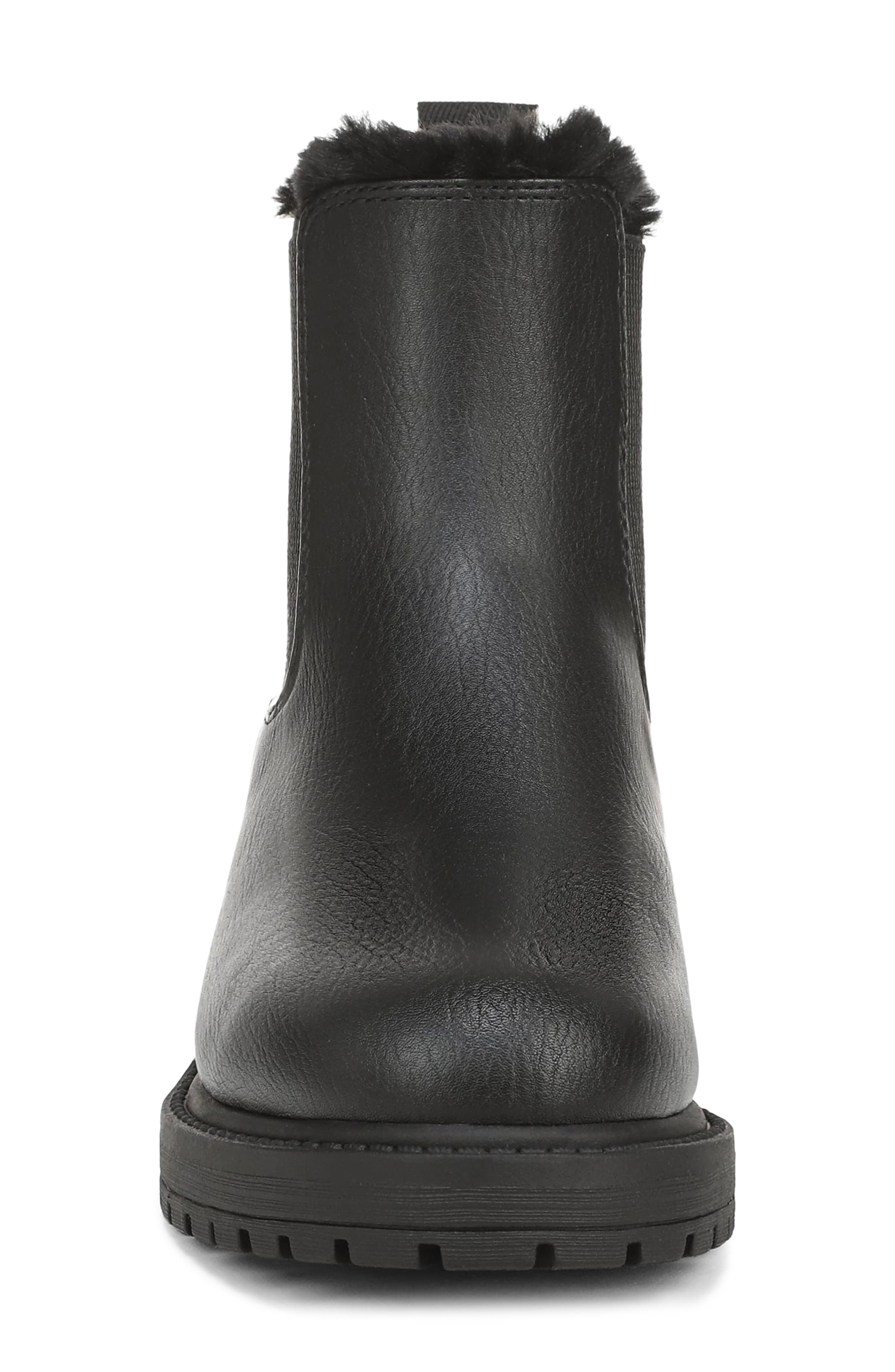 Amora Cozy Faux Leather Chelsea Boot, Alternate, color, BLACK FAUX LEATHER