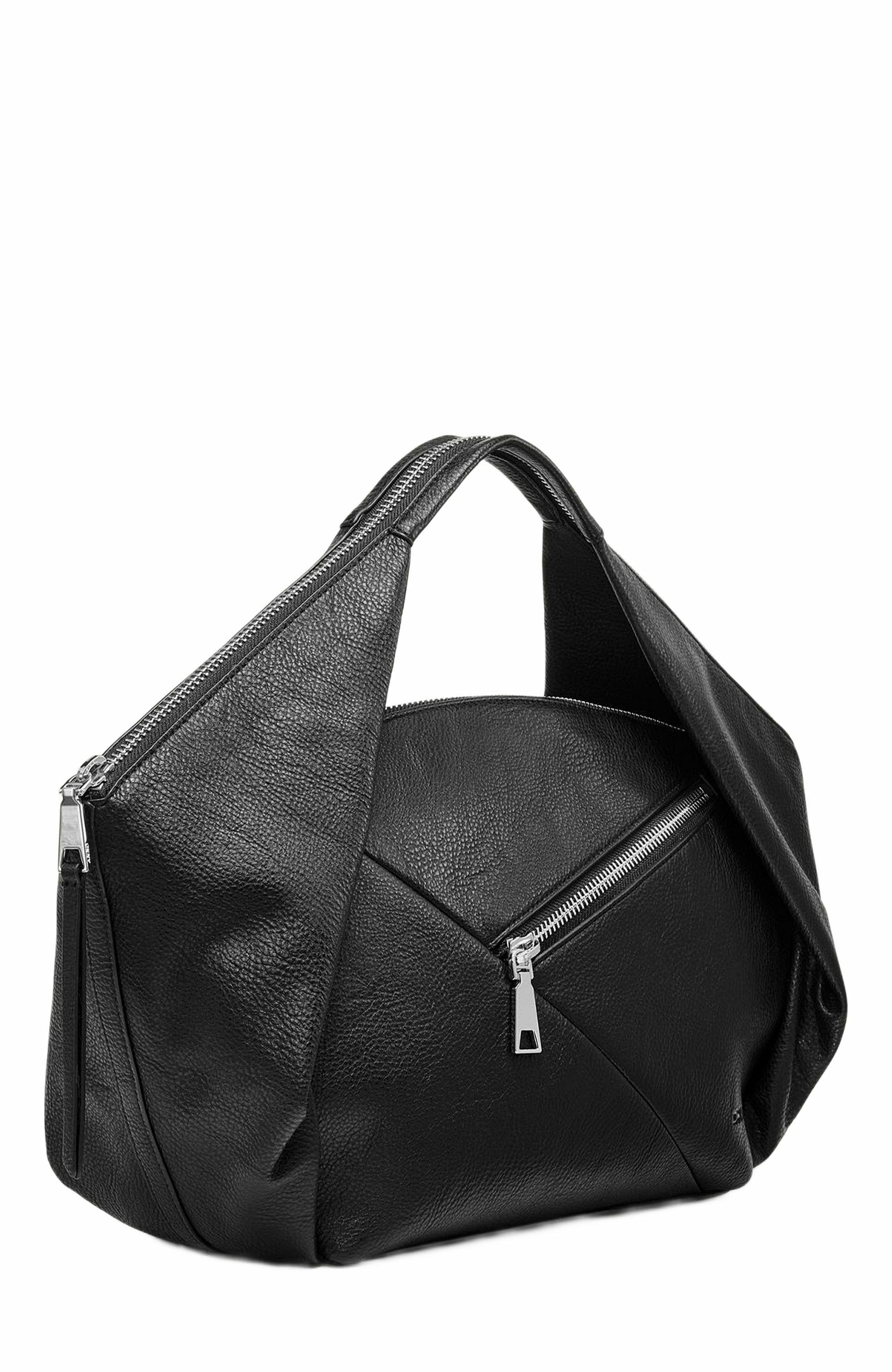 DKNY Monroe Satchel, Alternate, color, Black/Silver
