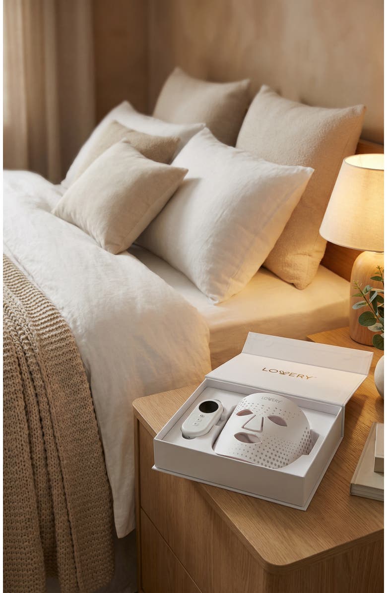 Lovery LED Light Therapy Face Mask, 360 LED Silicone Facial Mask with Red, Blue, Yellow & Near-Infrared Light, Anti-Aging Skin Rejuvenation, Alternate, color, White