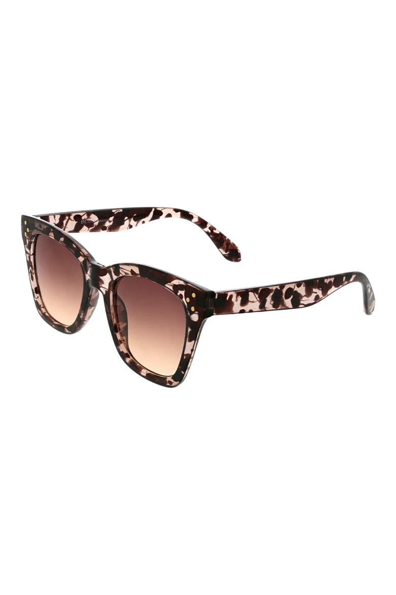50mm Oversize Peaked Square Sunglasses, Alternate, color, PINK DEMI
