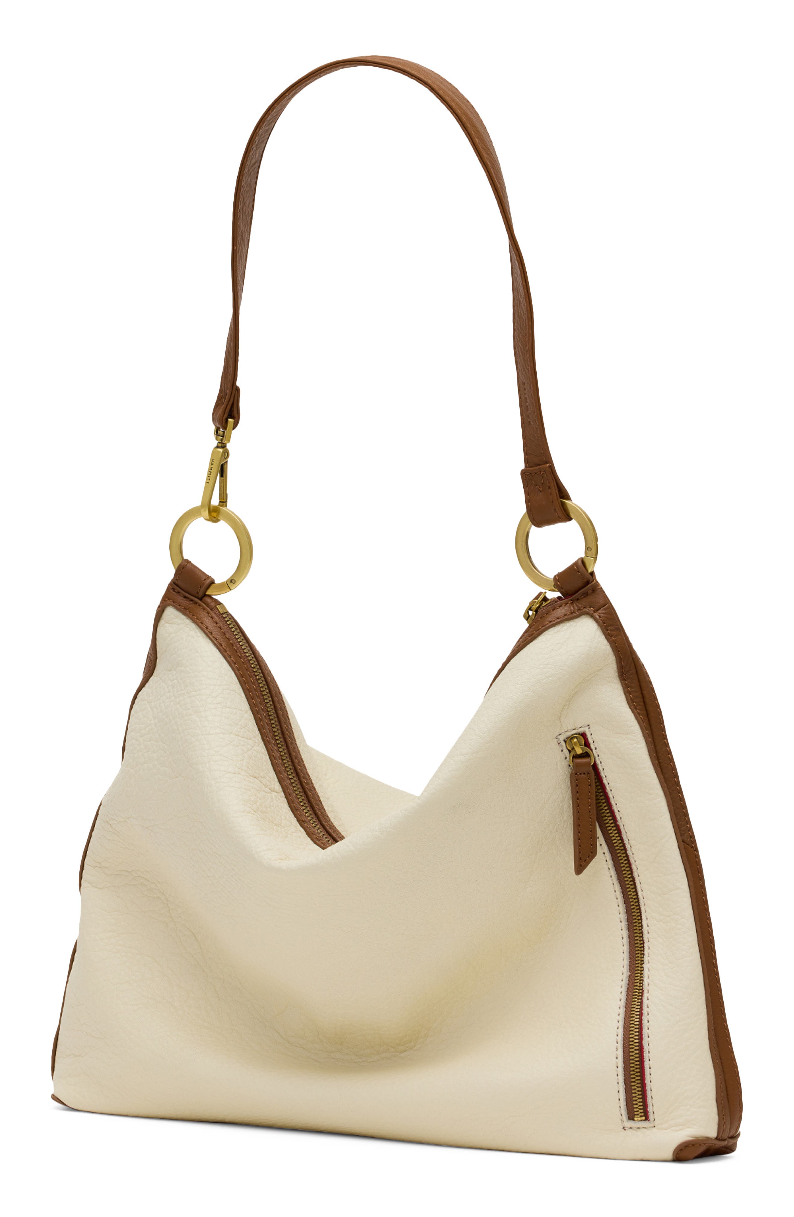 HAMMITT Large Kyle Leather Shoulder Bag, Alternate, color, West End/ Antique Gold
