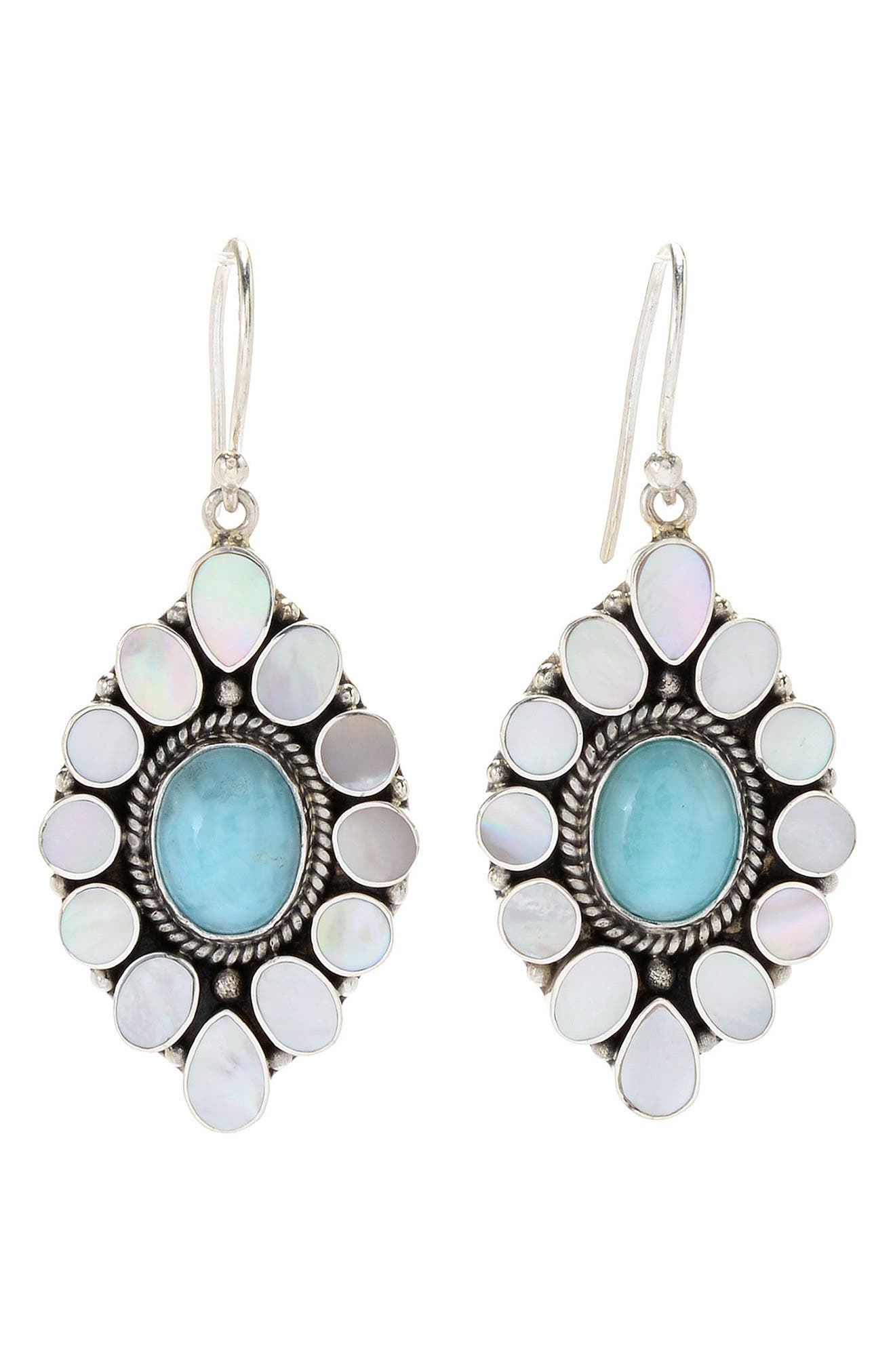 Semiprecious Stone Drop Earrings