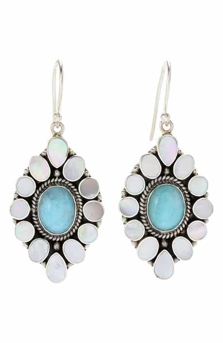 Semiprecious Stone Drop Earrings