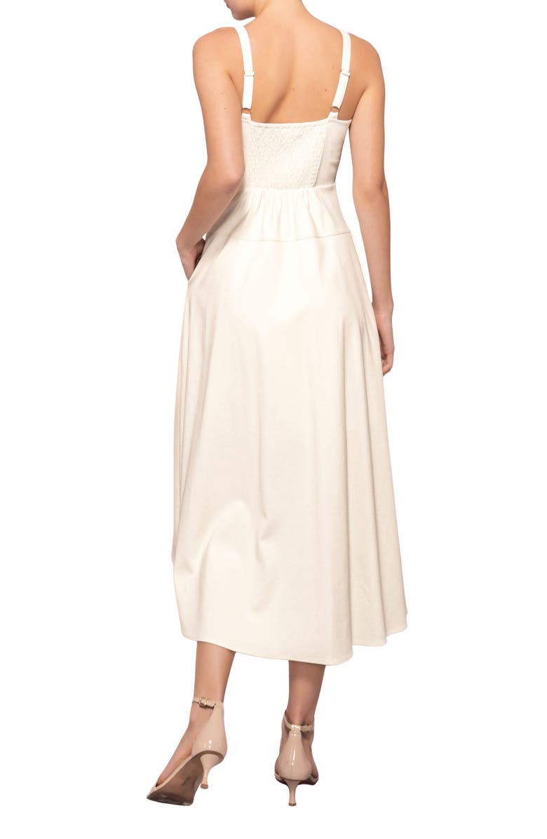 MELLODAY Pleated Sundress, Alternate, color, Ivory