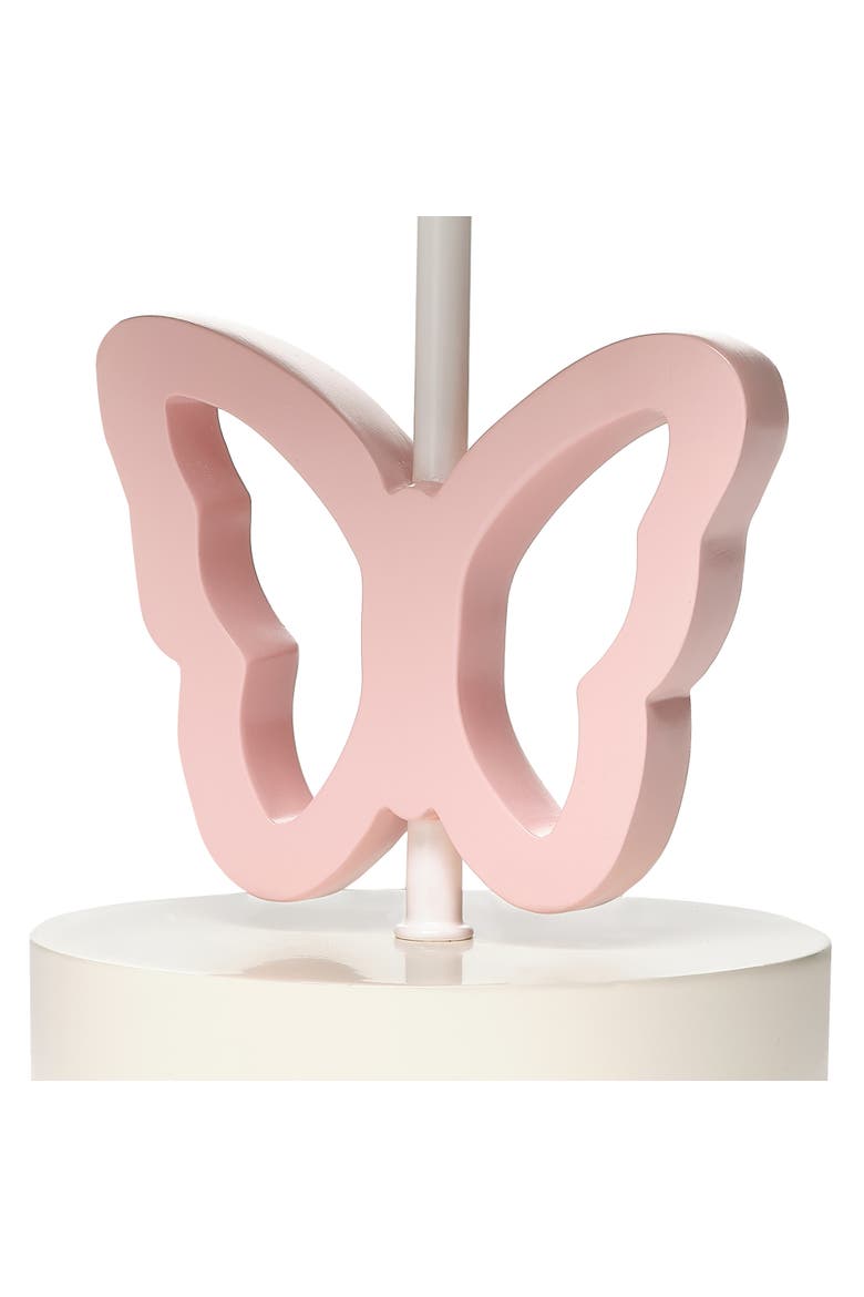 Baby Blooms Butterfly Nursery Lamp with Floral Shade & Bulb, Alternate, color, Pink