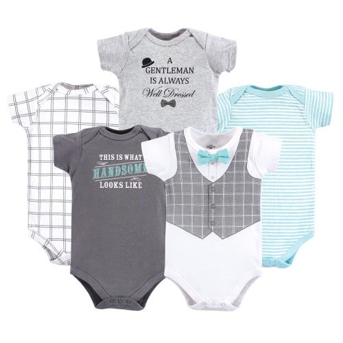 Little Treasure Babies' 5pk Bodysuits In Multi