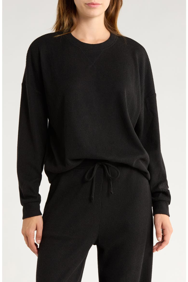 Crewneck Sweatshirt, Main, color, BLACK
