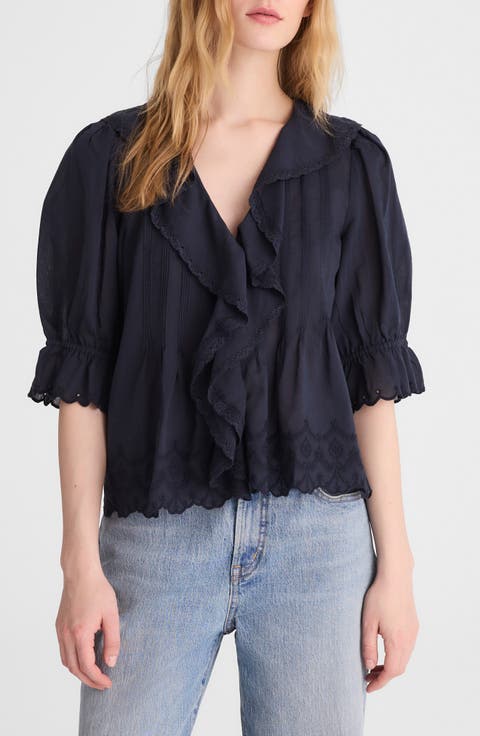Ruffle Puff Sleeve Top
