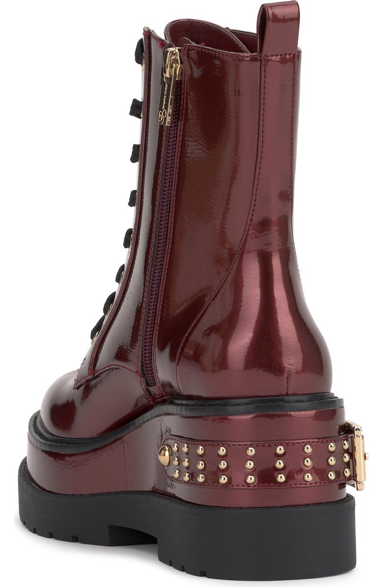 Jessica Simpson Imelda Lace-Up Platform Moto Bootie, Alternate, color, Oxblood