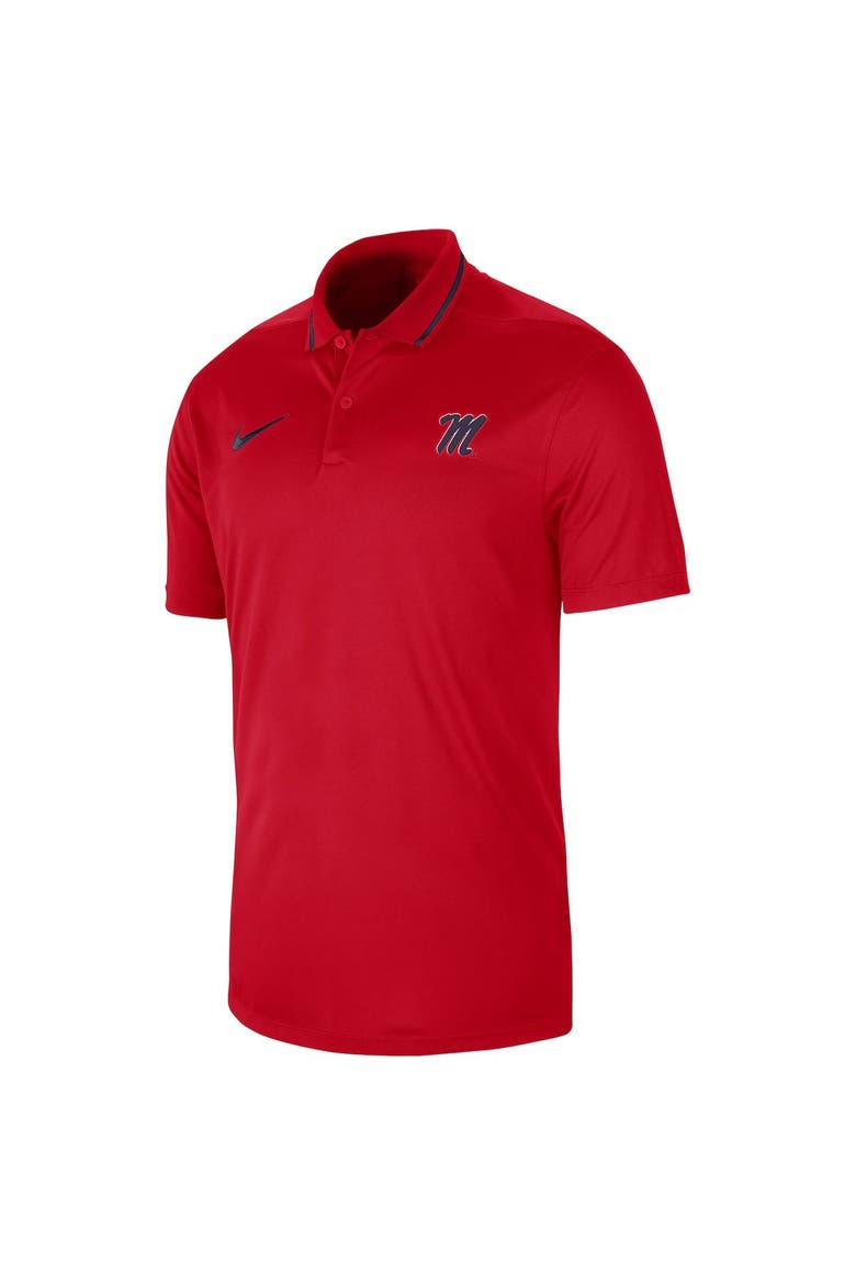 Men's Nike  Red Ole Miss Rebels 2023 Sideline Coaches Performance Polo, Alternate, color, Red
