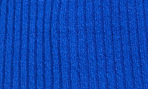 Shop Karen Kane Wide Rib Crewneck Sweater In Royal