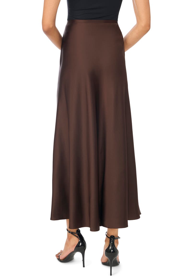 Bias Cut Maxi Skirt, Alternate, color, CHOCOLATE