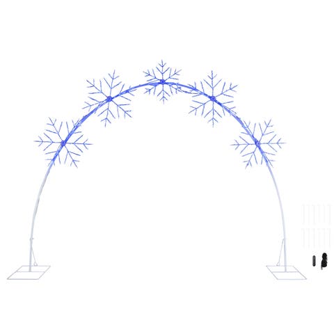 10 ft. Illuminated Snowflake Arch with Lightshow