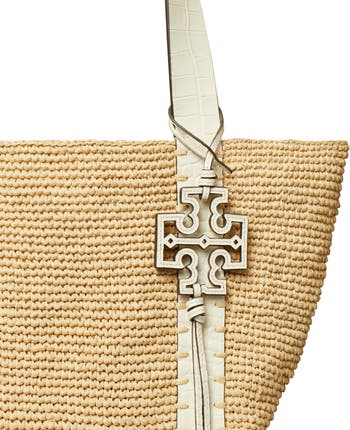 Tory Burch★SMALL STRAW EMBELLISHED TOTE Small Straw Embellished Tote: Women's Handbags | Tote Bags