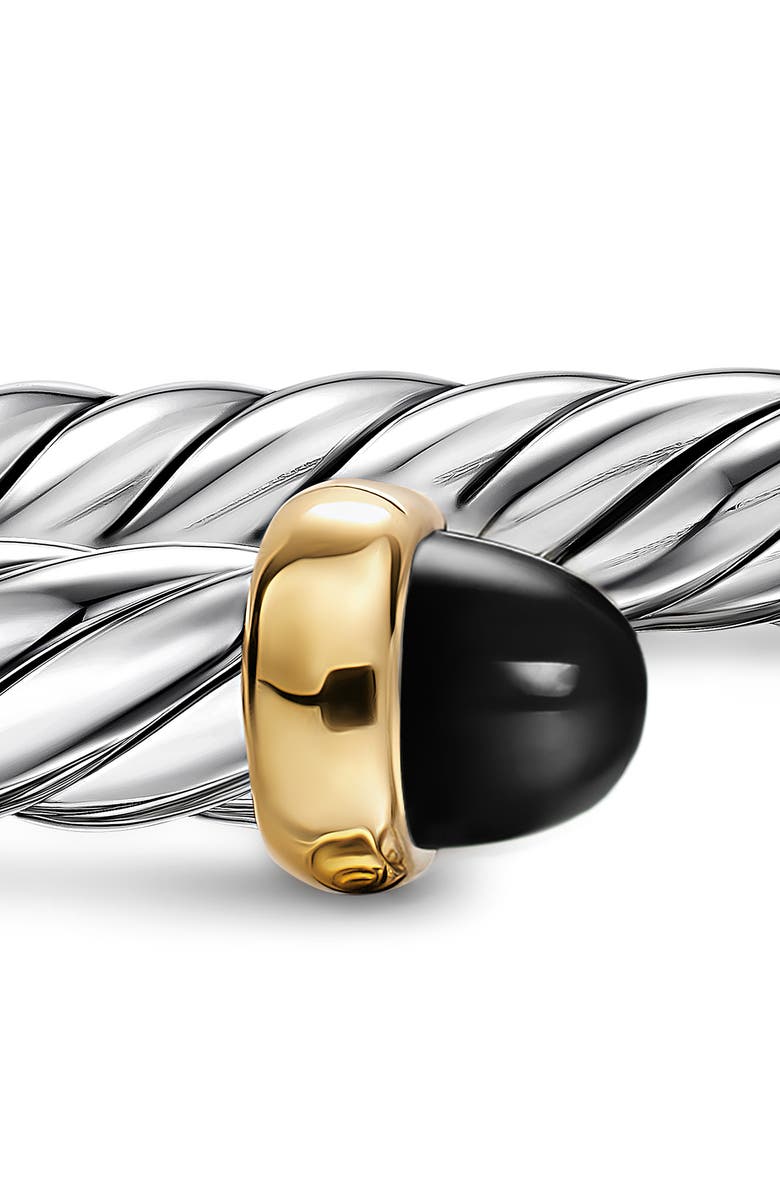 David Yurman Cablespira<sup>®</sup> Flex Bracelet, 6mm, Alternate, color, Black Onyx