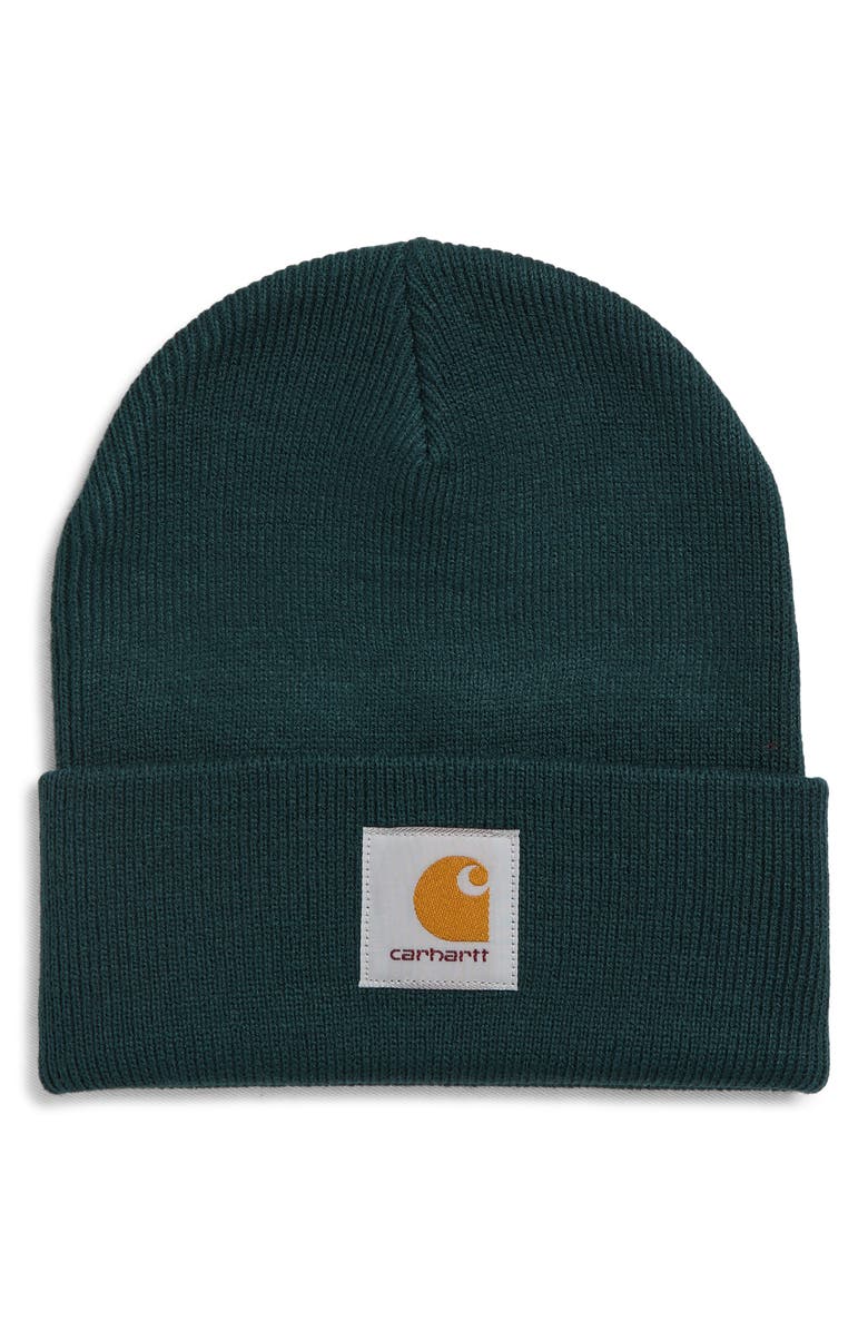 Carhartt Work In Progress Short Watch Beanie, Main, color, Dark Fir