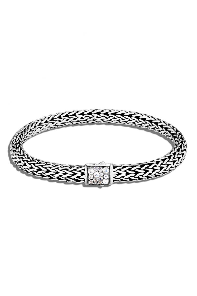 Classic Chain Reversible 6.5mm Bracelet, Main, color, METALLIC SILVER