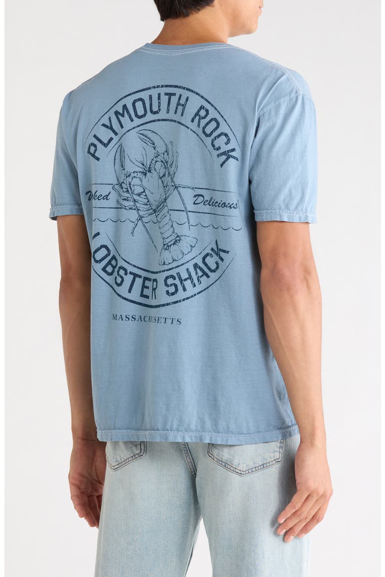 Plymouth Lobster Graphic T-Shirt, Alternate, color, DUSTY BLUE