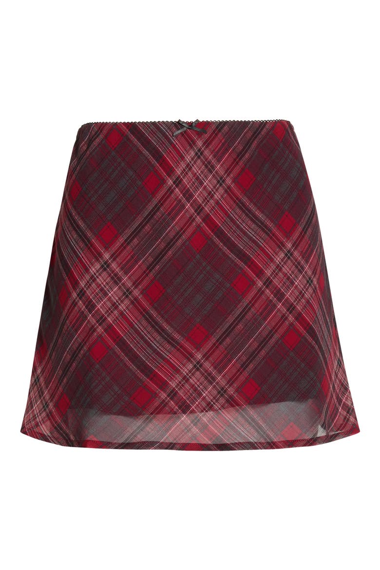 Plaid Miniskirt, Alternate, color, RED PLAID