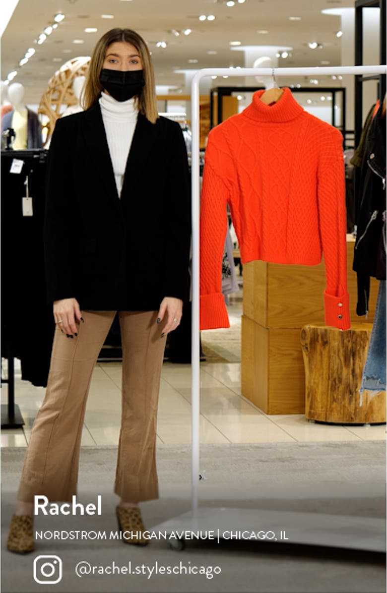Crop Turtleneck Cable Knit Sweater, sales video thumbnail