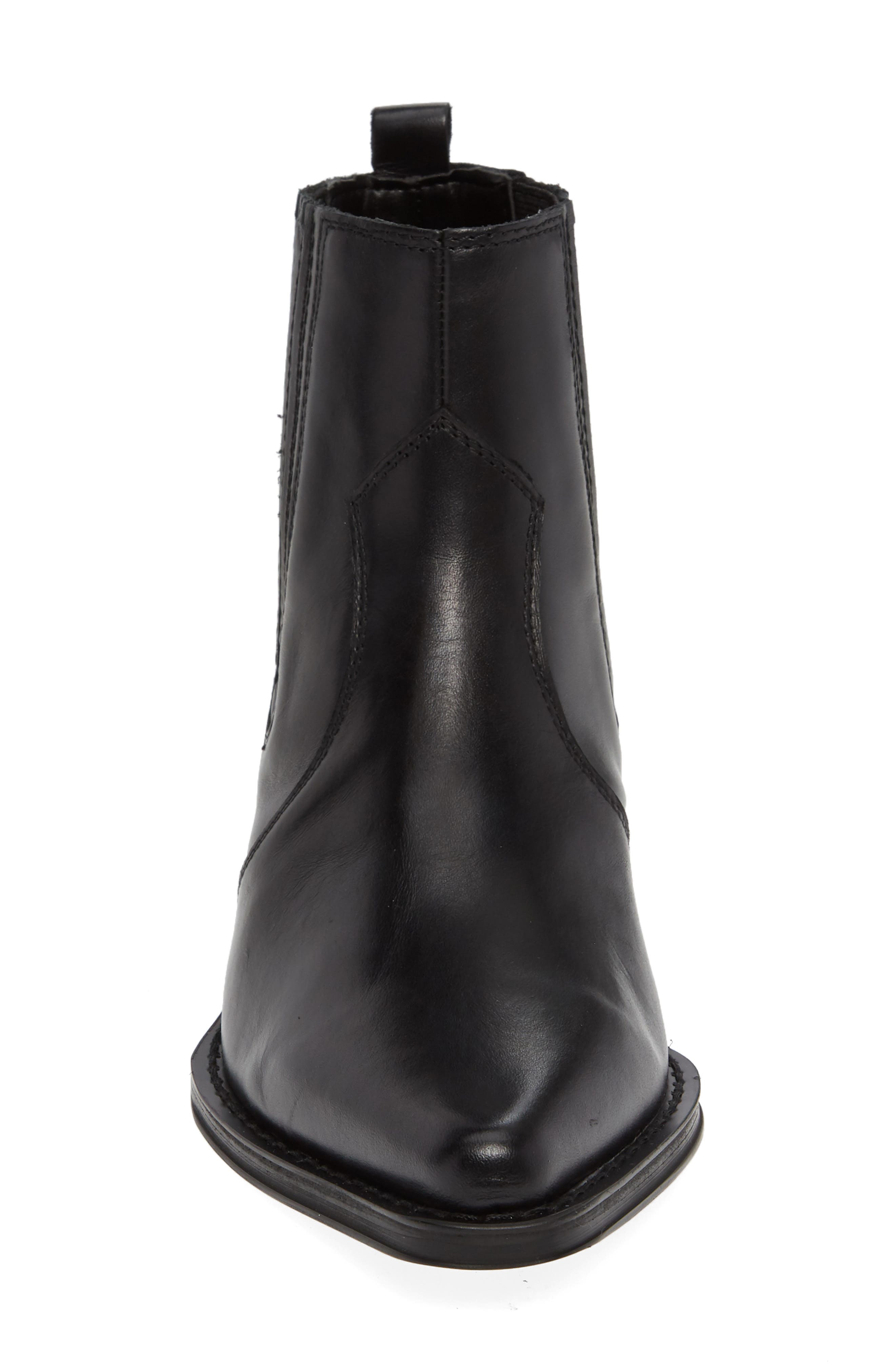 Barbara Bootie, Alternate, color, BLACK LEATHER