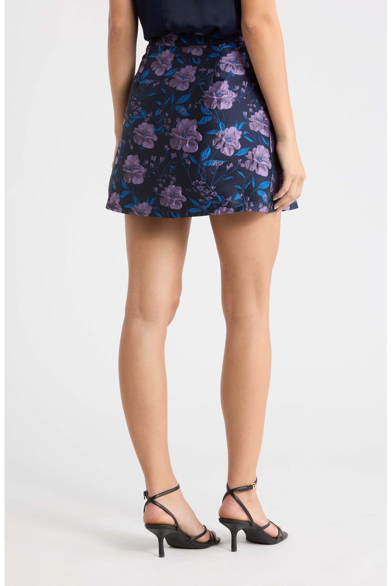Nicole Jacquard Calera Miniskirt, Alternate, color, NAVY-MULTI