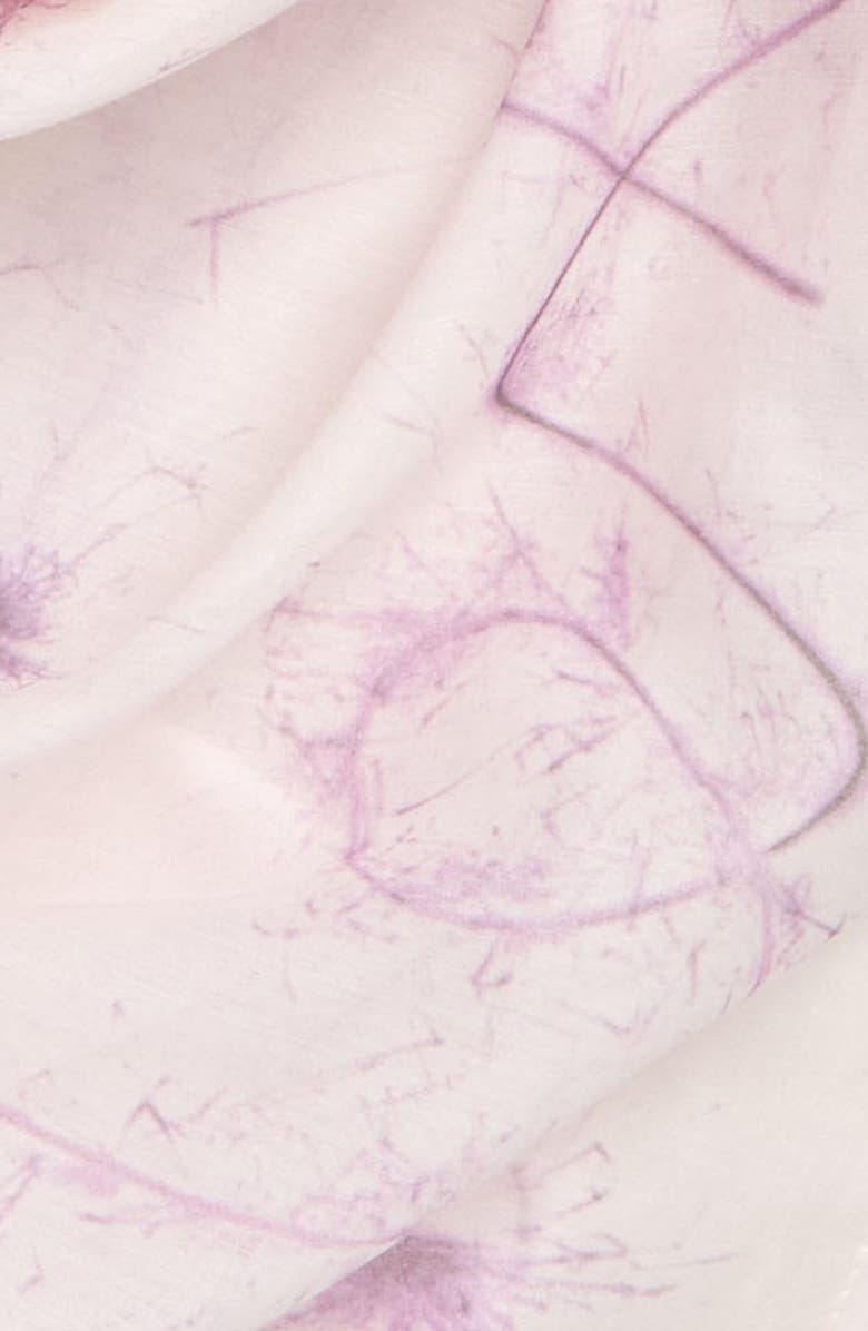 McQueen Wire Logo Cotton & Silk Scarf, Alternate, color,