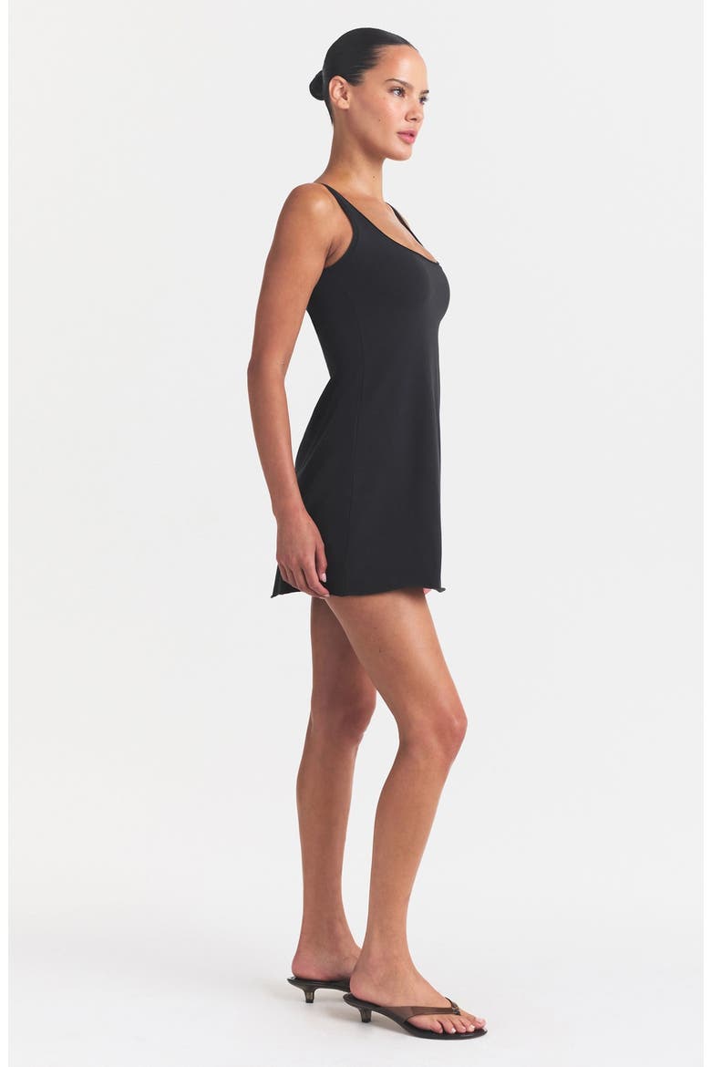 Stretch Cotton Jersey Minidress, Alternate, color, SOOT