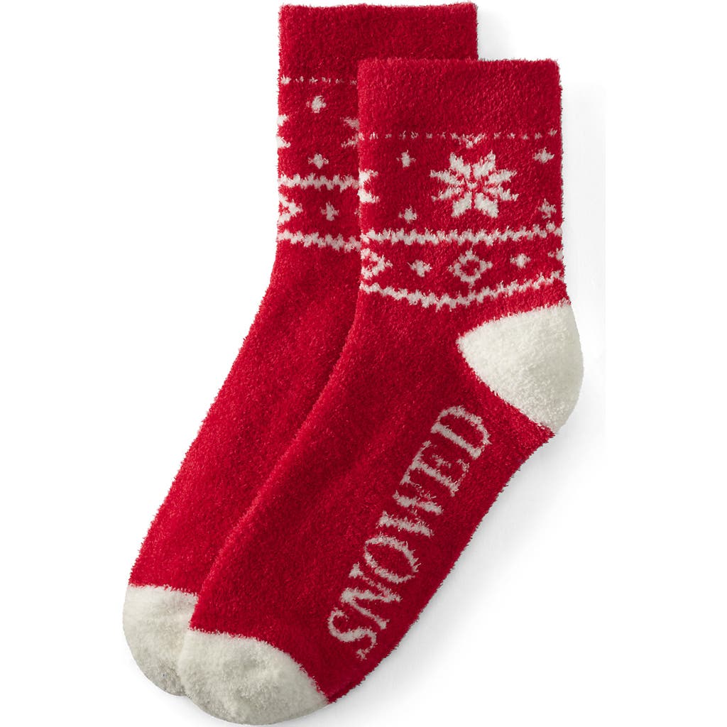Lands' End Cozy Micro Crew Socks In Multi