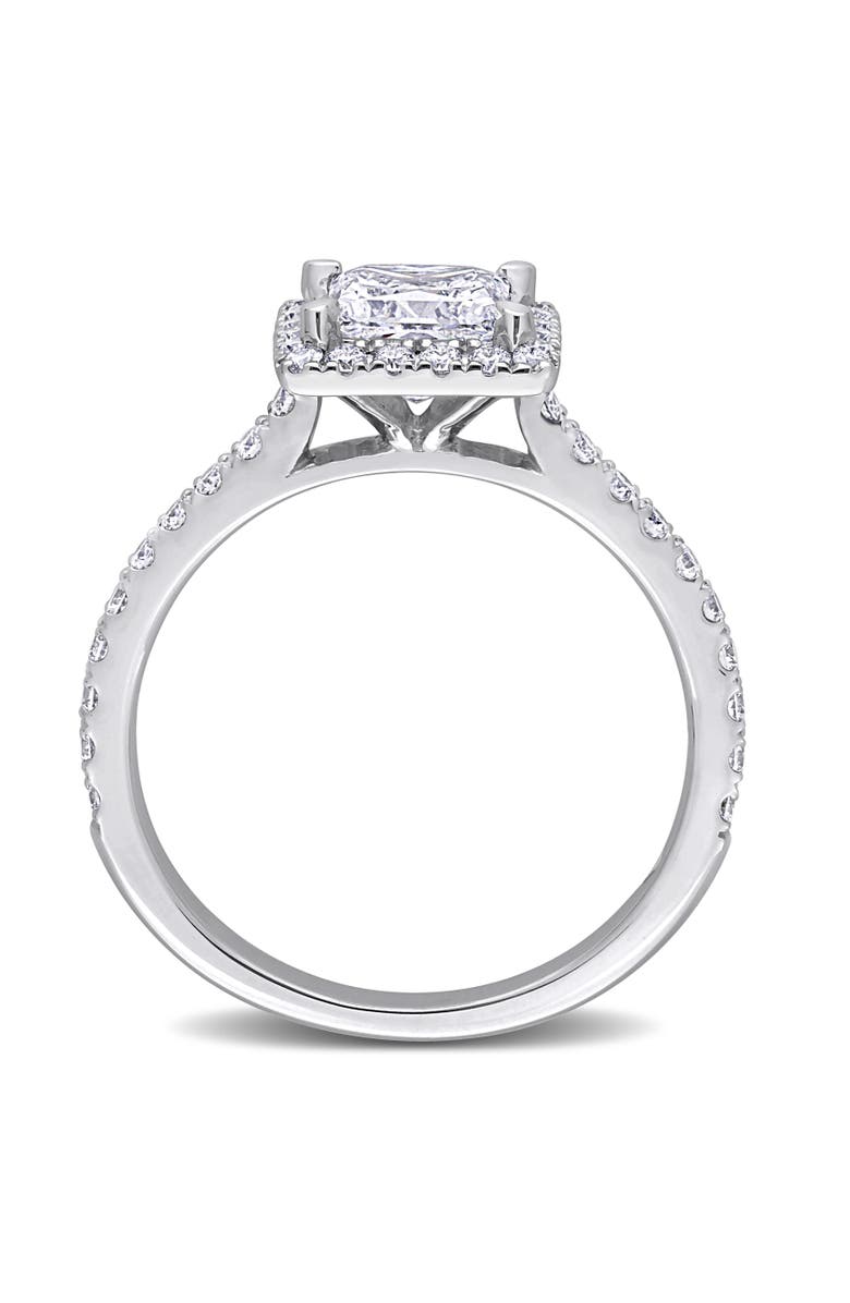 Julianna B. 1-1/2 CTW Lab-Grown Diamond Princess Halo Ring 14k, Alternate, color, White Gold