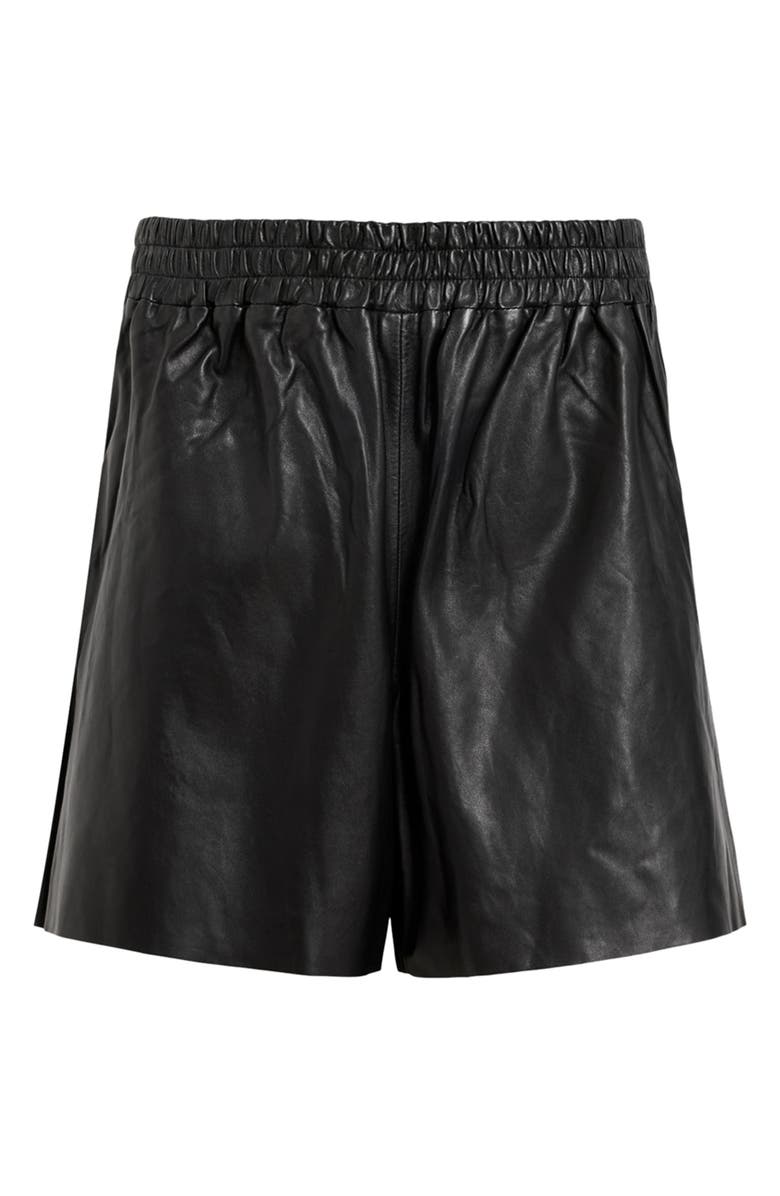 AllSaints Arla Lea Leather Shorts, Alternate, color,