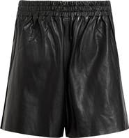 AllSaints Arla Lea Leather Shorts