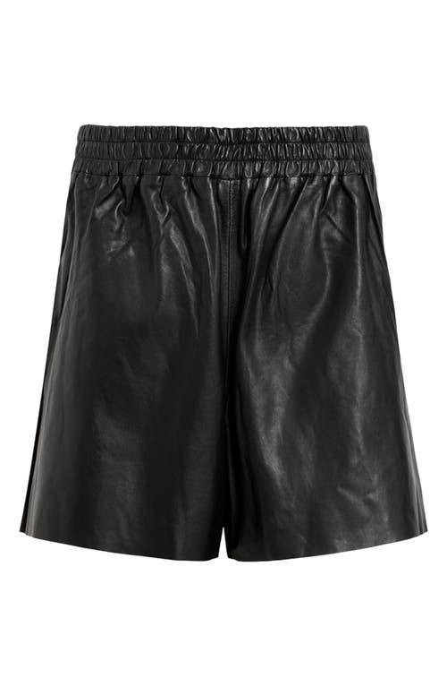 Allsaints Arla Lea Leather Shorts